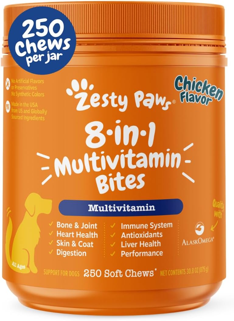 Zesty Paws Dog Multivitamin for Hip, Joints, Skin & Coat