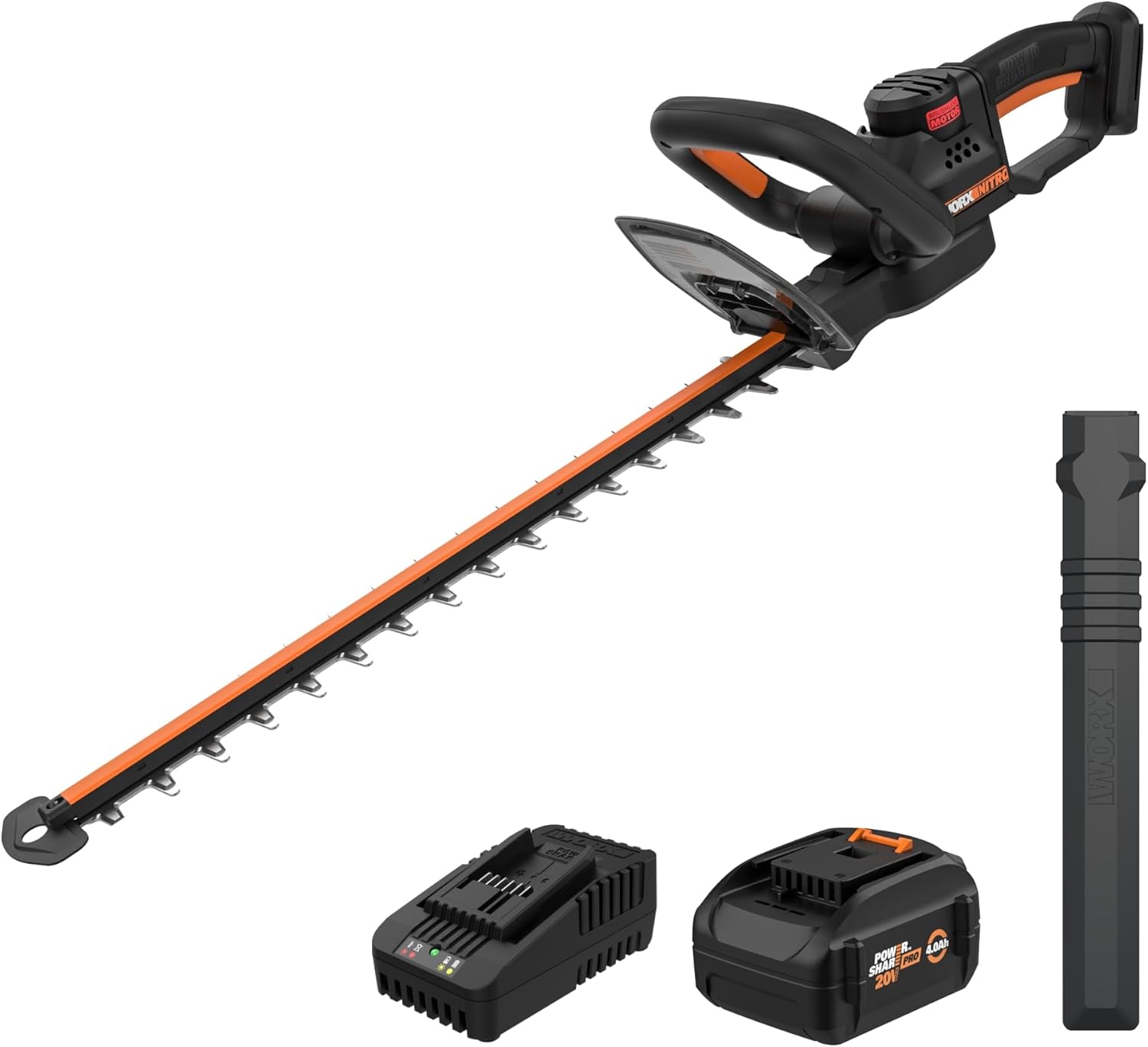 WORX Nitro 22in 20V Cordless Hedge Trimmer for Heavy-Duty Cuts