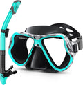 Greatever Dry Snorkel Set Panoramic Mask - Clear View, Anti-Fog