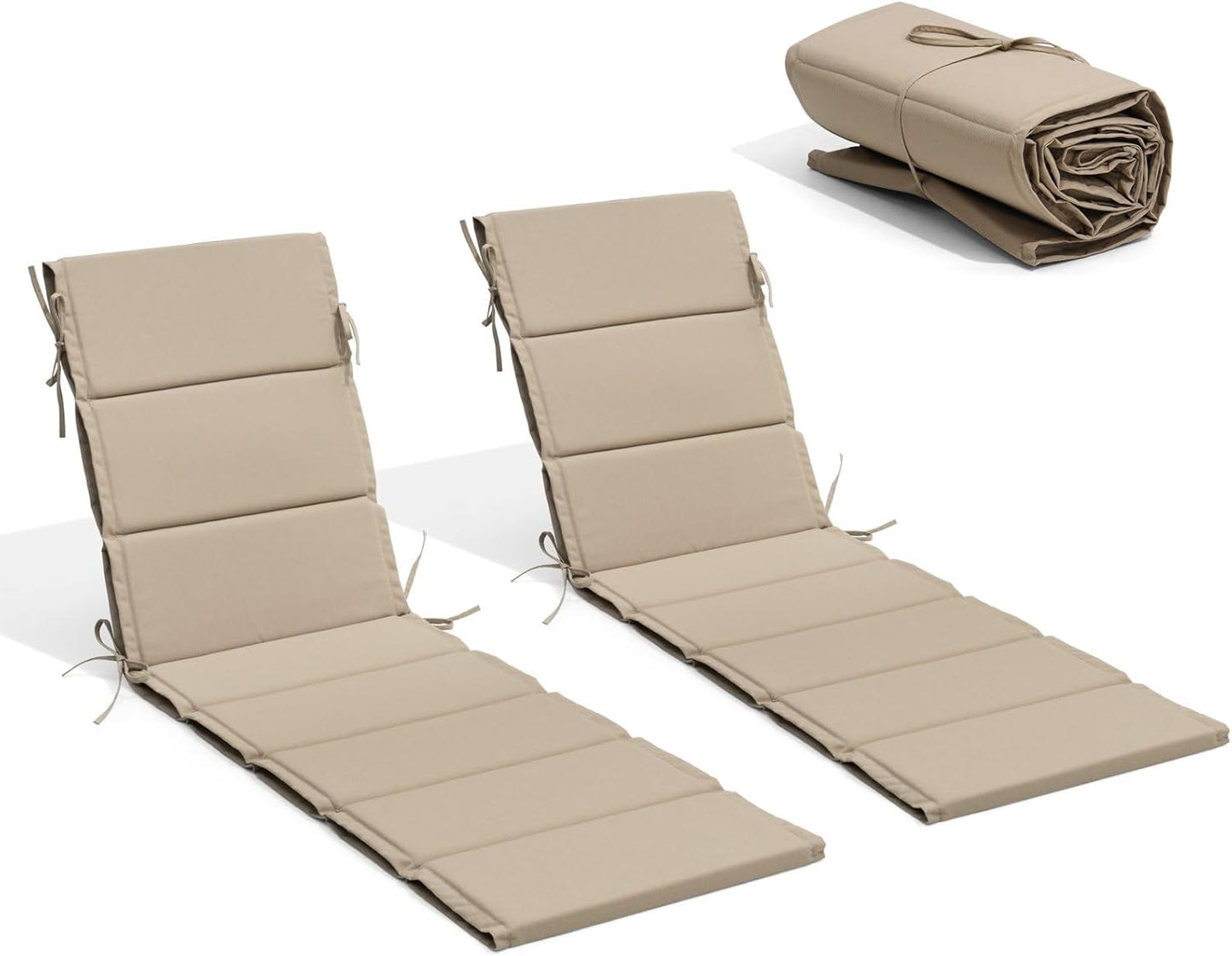 Crestlive Products Chaise Lounge Cushion Set for Outdoor Comfort