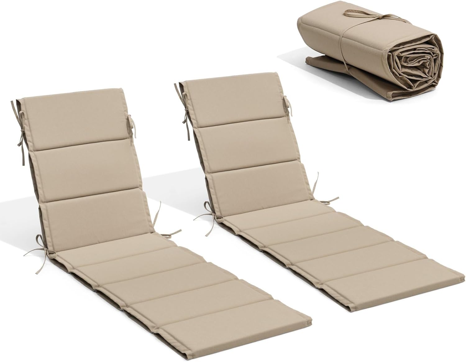 Crestlive Products Chaise Lounge Cushion Set for Outdoor Comfort