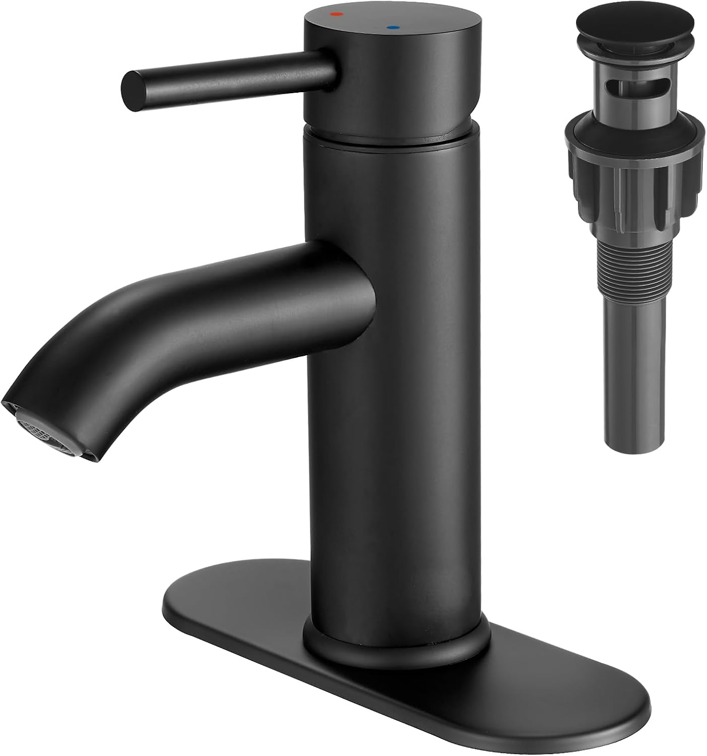 Black Bathroom Faucet Single Handle Lavatory Basin Mixer Tap