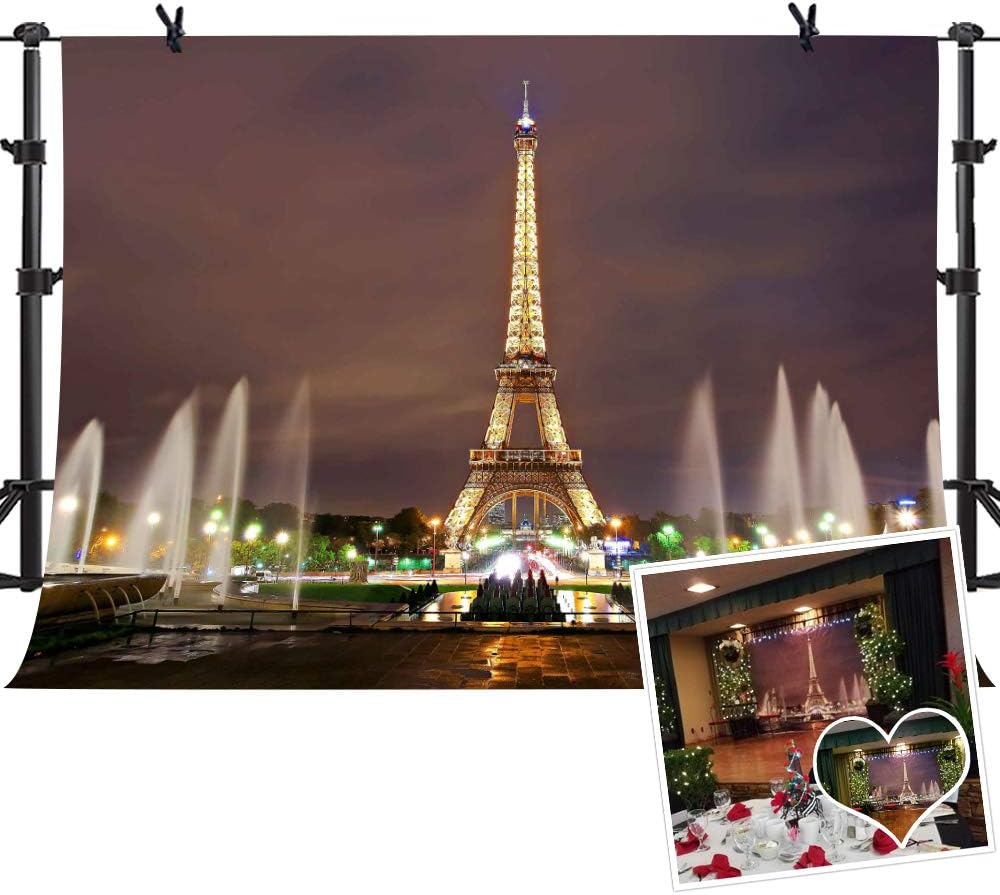 Paris Eiffel Tower Photo Props Backdrop for Romantic Parties
