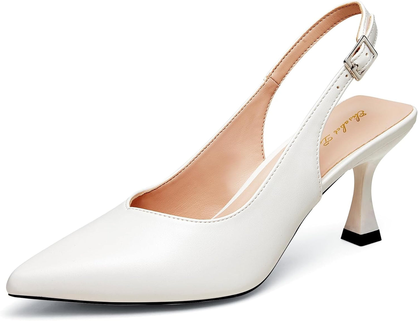 Elisabet Tang Women's Kitten Heel Slingback Low Pumps for Style