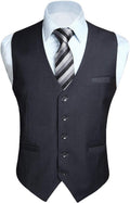 Mens Cotton Blend Slim-Regular Fit Suit Vest for Men - Formal Wear