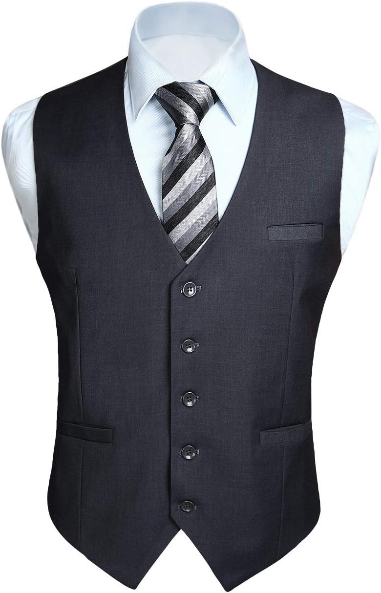 HISDERN Vest 101 Mens Slim Fit Suit Vest for Any Occasion