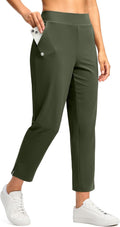 Women's 7/8 Ankle Golf Pants Petite - Stretchy Travel Workwear