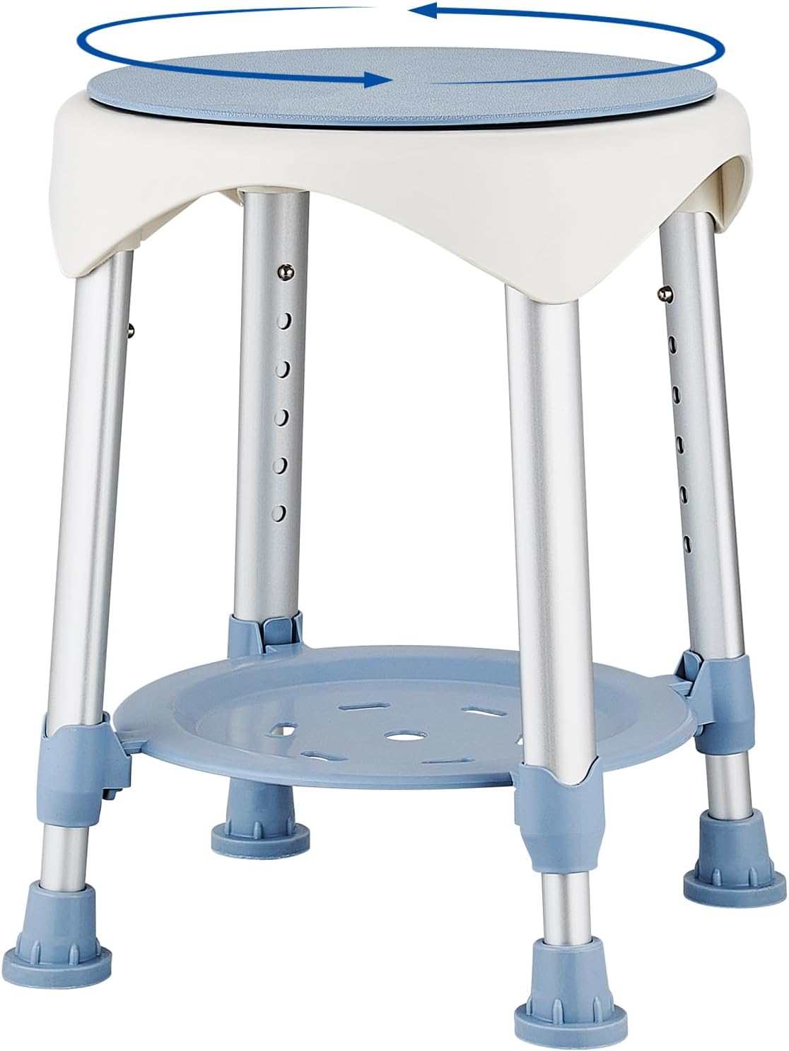 360 Swivel Shower Stool Chair for Seniors with Adjustable Height