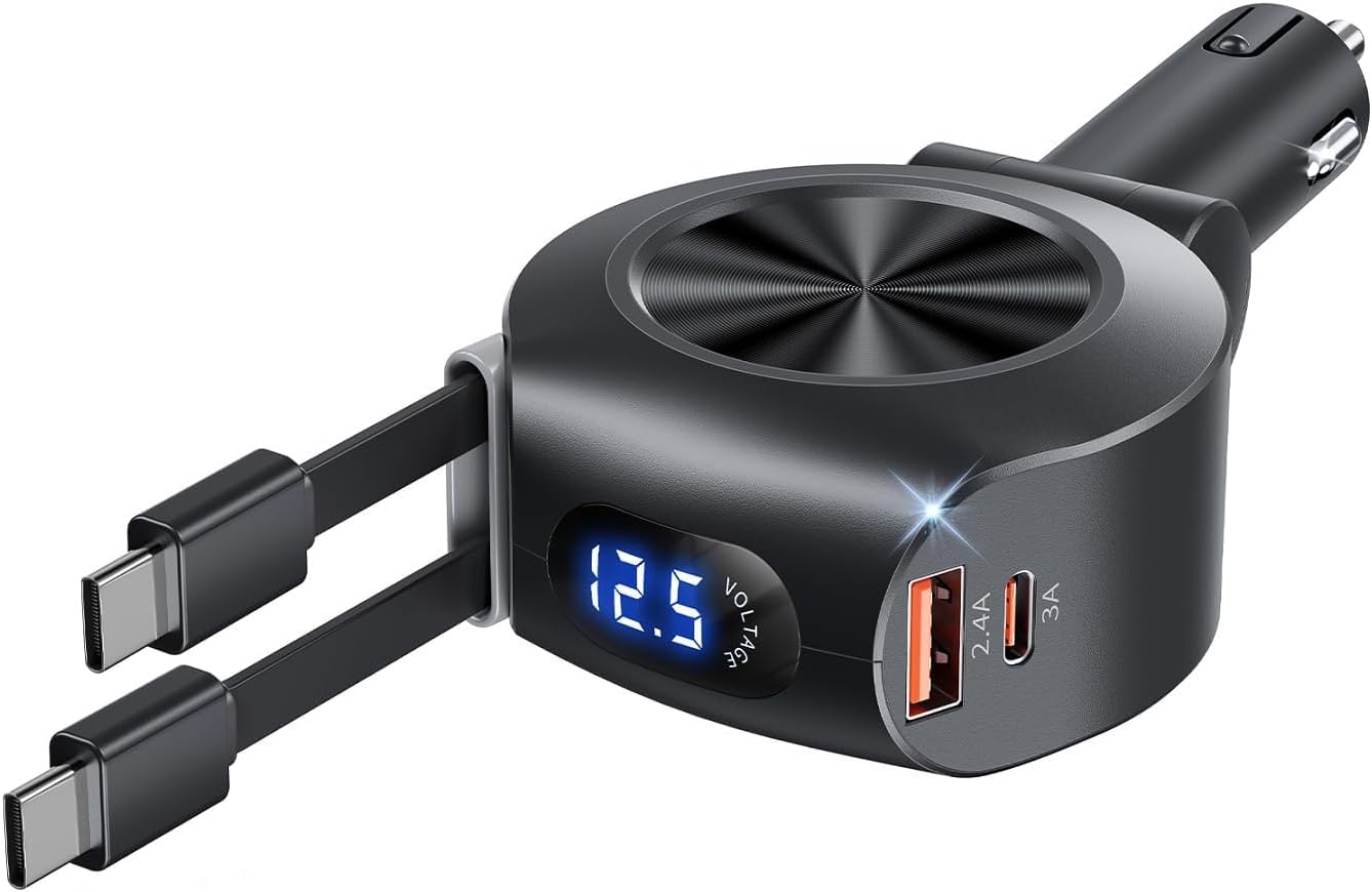 Fast 69W Retractable Car Charger for iPhone - KOOPAO