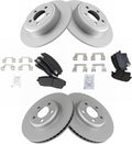 TRQ Front and Rear Brake Pad & Rotor Kit - OE Fit and G-Coated Rotors