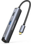 USB C Hub Multiport Adapter 5-in-1 - Compact 4K, Ethernet & USB