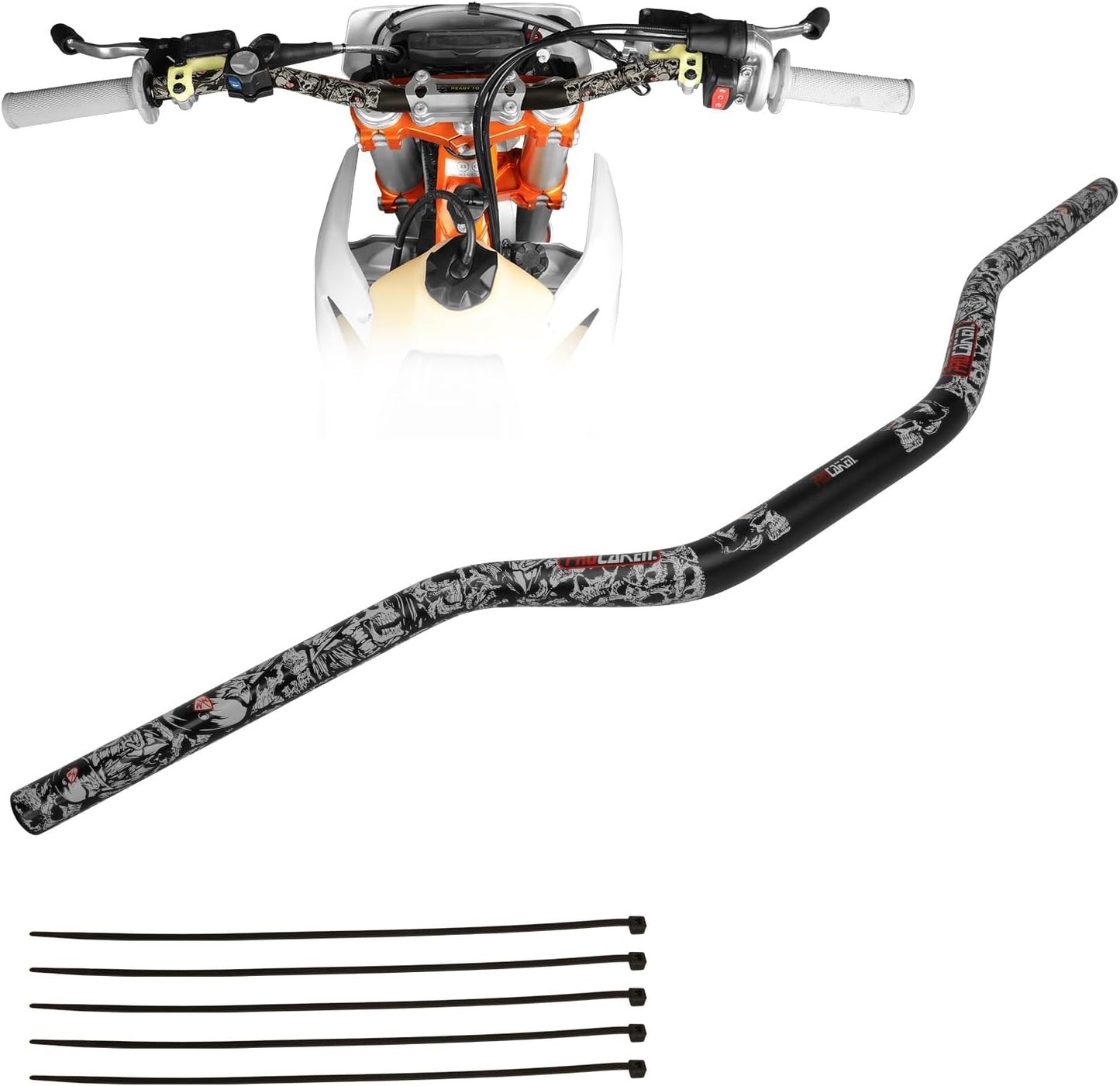 PRO CAKEN Universal 7/8 Handle Bar for Dirt Bikes and ATVs