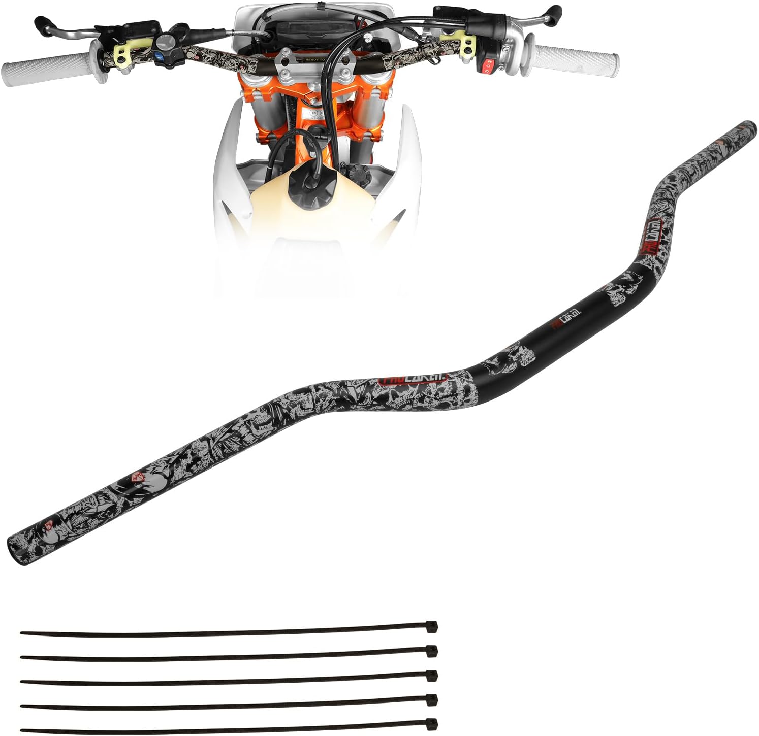 PRO CAKEN Universal 7/8 Handle Bar for Dirt Bikes and ATVs