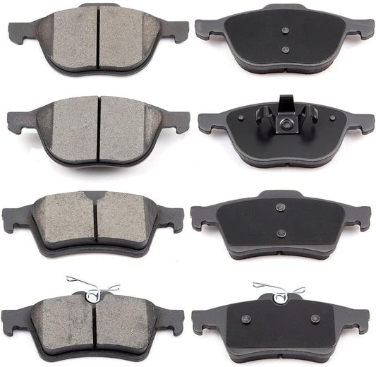 ECCPP Front & Rear Ceramic Disc Brake Pad Set for Ford Vehicles