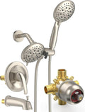 SR SUN RISE Shower System with Tub Spout Rain Shower Tub Set - High