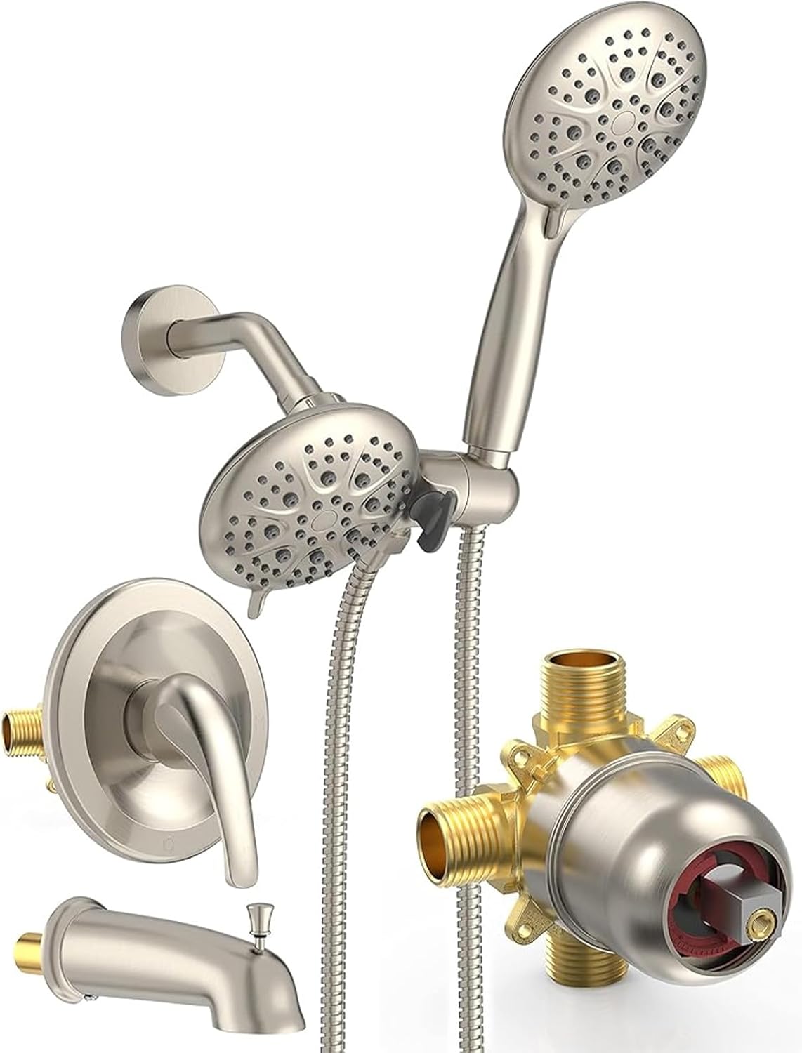 SR SUN RISE Shower System with Tub Spout Rain Shower Combo