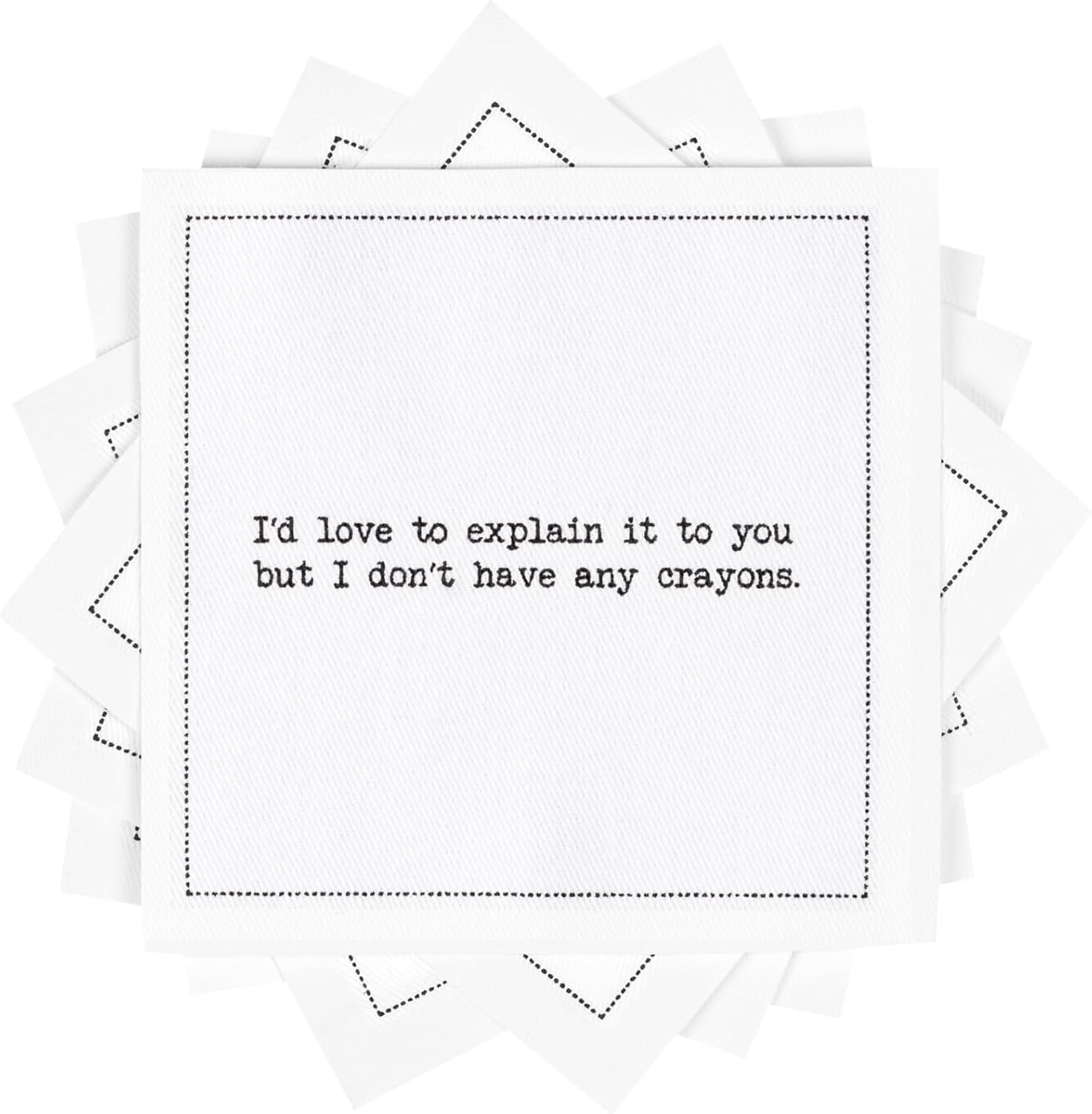 Five Star Napkins Subversive Quotes Cotton Cocktail Napkins