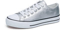 Canvas Low Top Lace Up Sneakers for Women - Lightweight Comfort