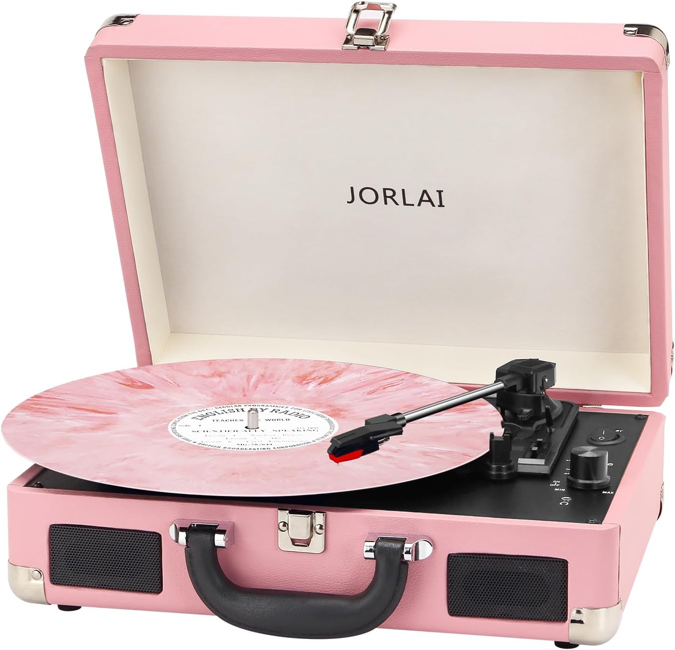 Vinyl Record Player with Bluetooth and Built in Speakers for Music