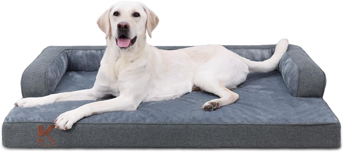 Orthopedic Dog Bed for Extra Large Dogs with U-Shaped Bolster