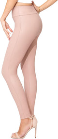 Plus Size Luxe Leggings Velvet or Vegan Leather - High-Rise Slim Fit