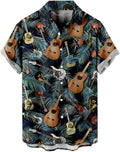 Hawaiian Shirt for Men Summer Short Sleeve Button Down - Bright Floral
