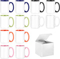 TANGLONG 15 oz Sublimation Mugs Set of 12 - Colorful Blank Coffee Cups