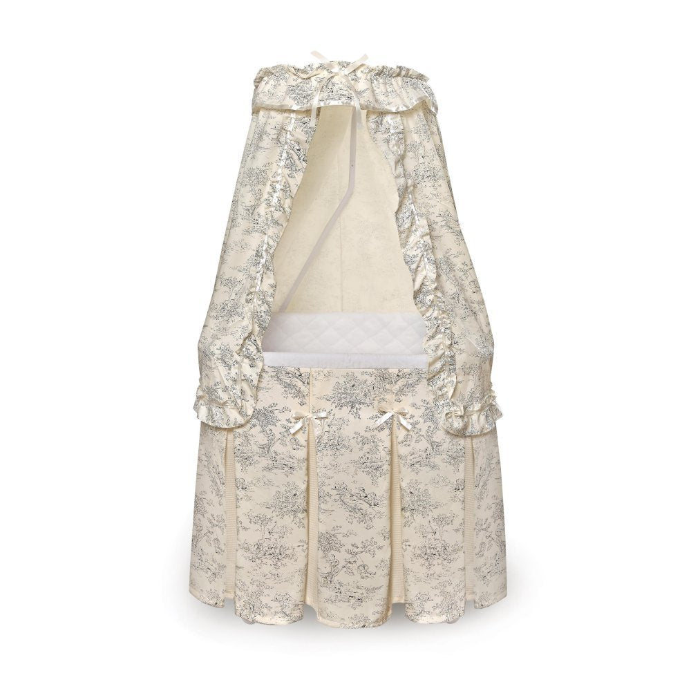 Majesty Canopy Bassinet - Rocking Baby Cradle with Storage