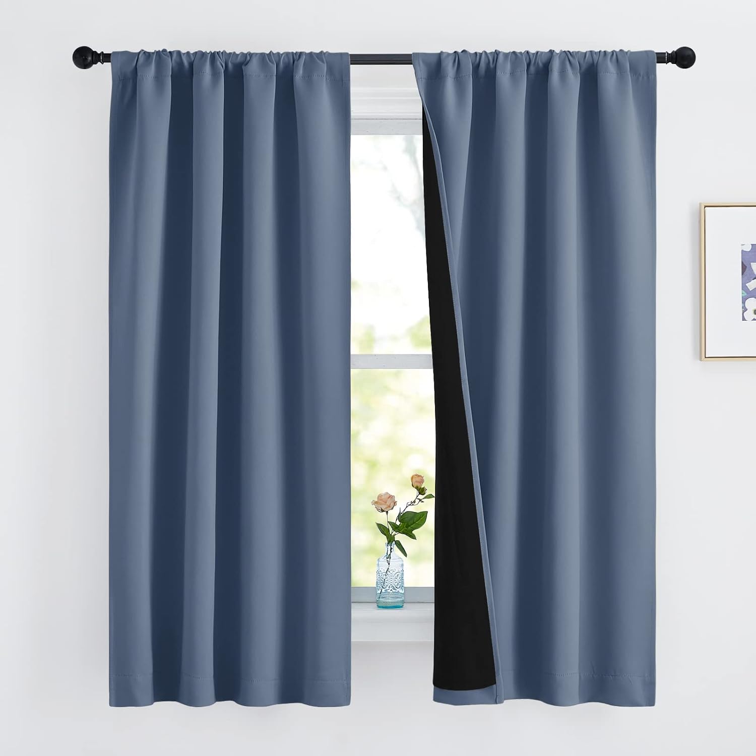 NICETOWN 100% Blackout Curtains for Nursery Room, Noise Reducing