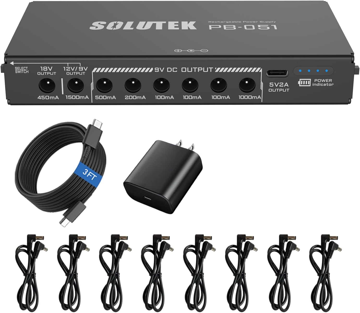 Rechargeable Guitar Pedal Power Supply for All Your Needs