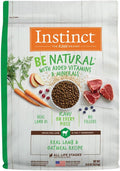 Instinct Be Natural Raw Coated Lamb & Oatmeal Dry Dog Food - Healthy