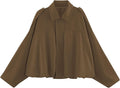 Womens Faux Suede Cropped Jacket - Fall Winter Open Front Style