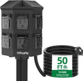 Outdoor Power Strip Weatherproof 50 ft Extension Cord - Grounded
