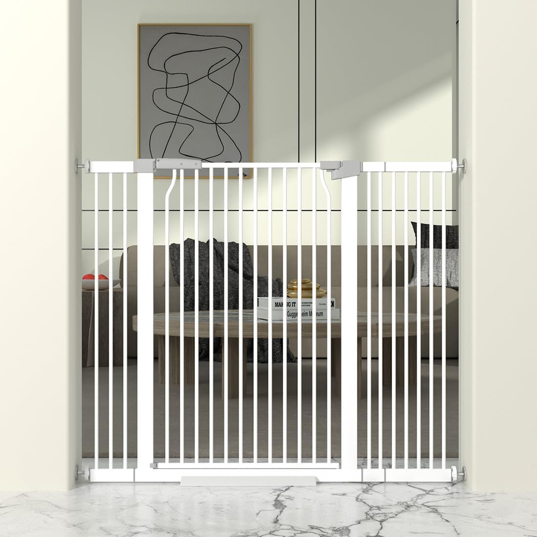41 Inch Extra Tall Cat Gate for Doorway - Safe and Secure