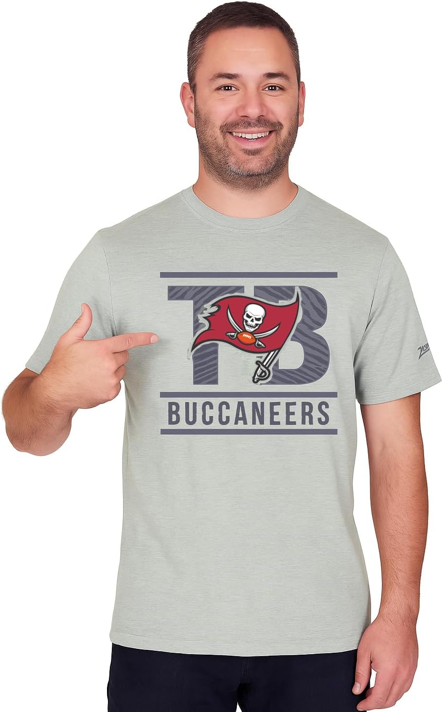 Zubaz NFL Men's Short Sleeve Team Graphic T-Shirt for Fans
