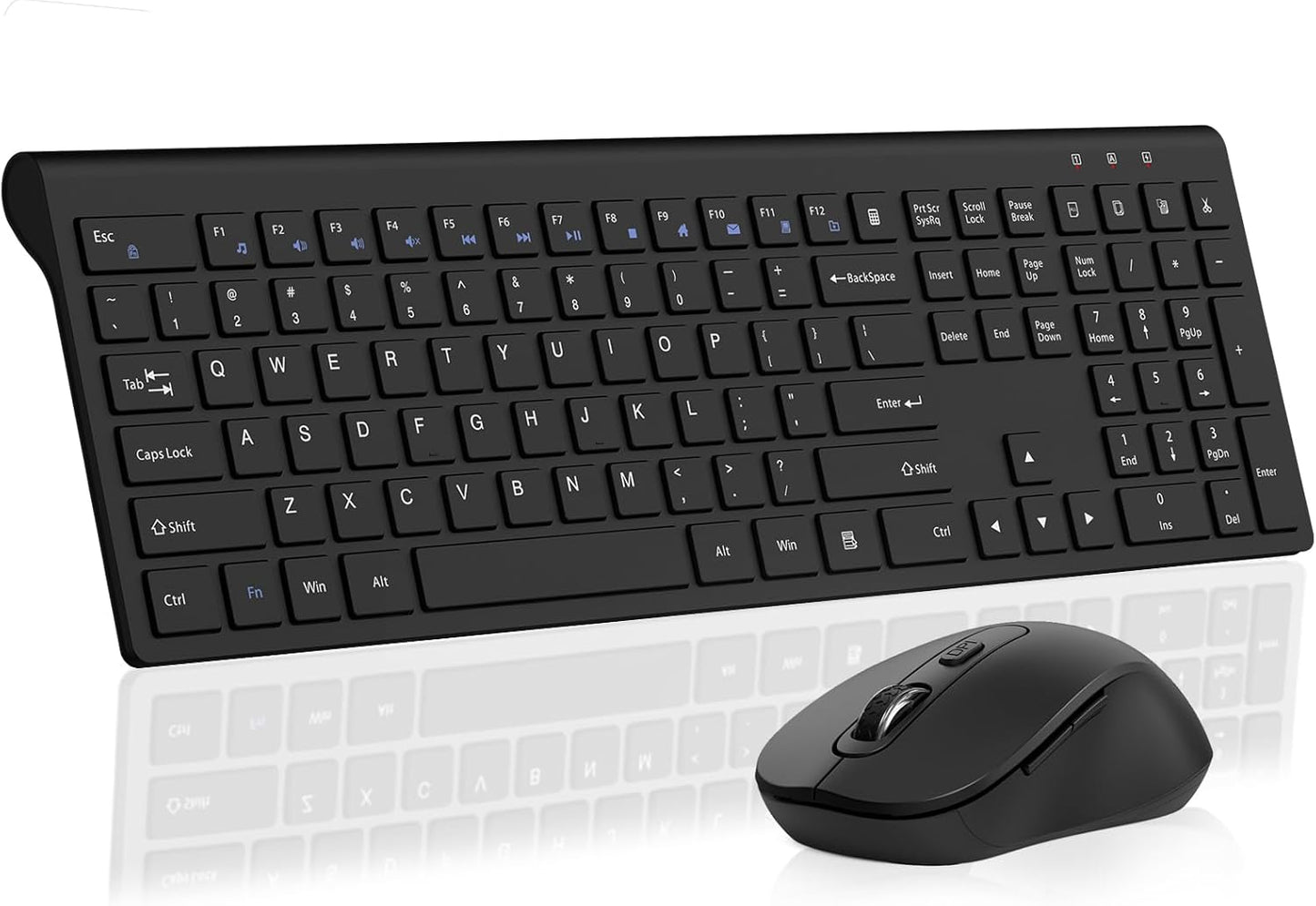 SHUNJINRUN Wireless Combo: Ergonomic 1600 DPI Mouse & Full-Size Keyboard