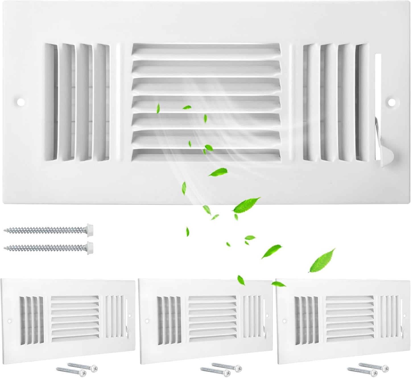 Wesiti 4 Pcs 10 x 4 Inch Ceiling Vent Covers for Home Use