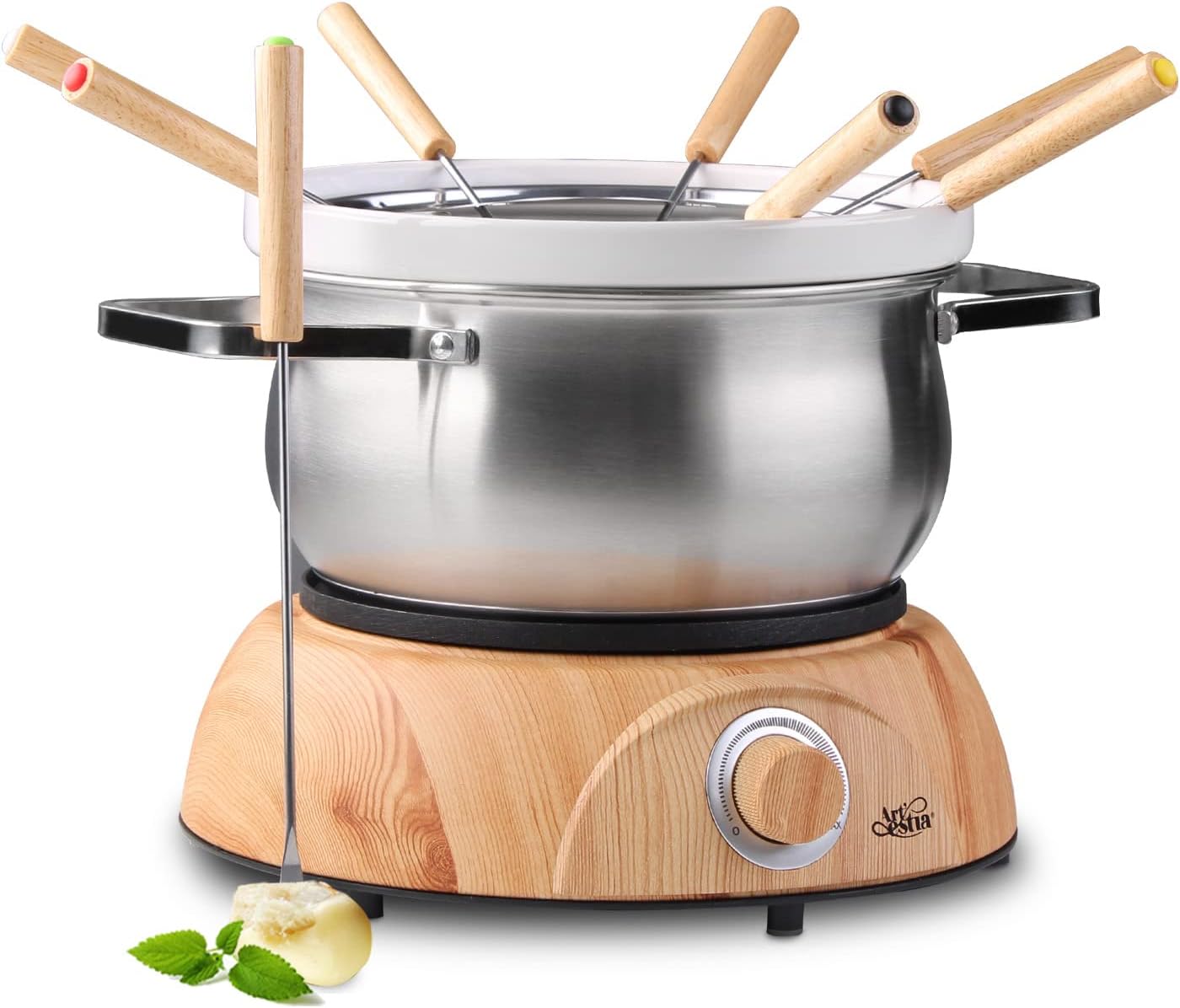 1500W Electric Fondue Set for Chocolate and Cheese Melting