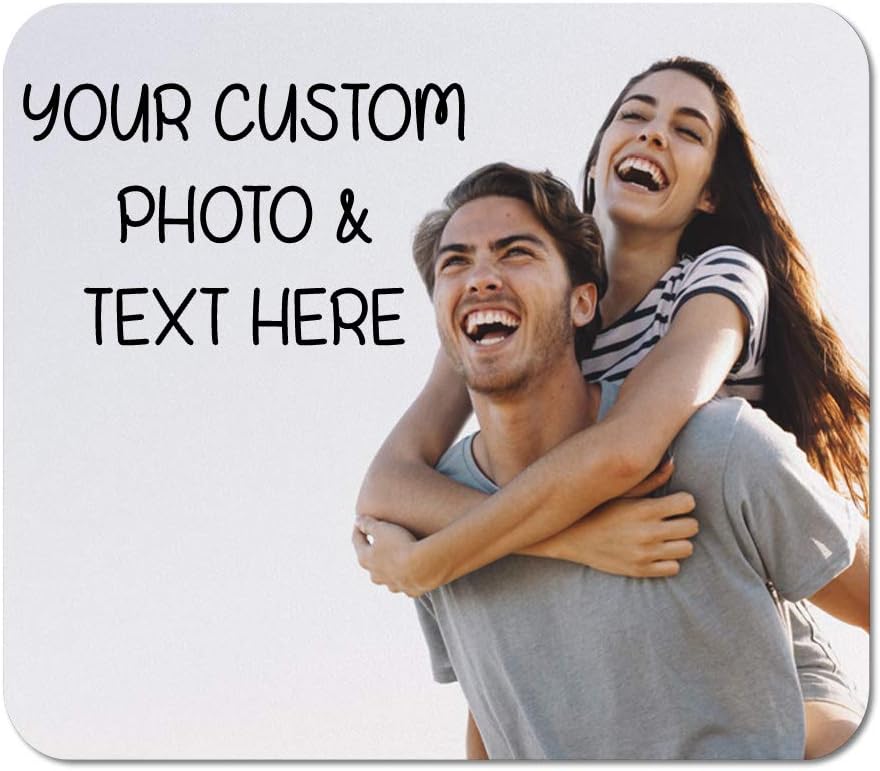 Personalized Mouse Pad | Custom Photo & Text | Neoprene | Square Shape