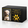 Custom Pet Urn for Dogs Ashes Medium - Personalized Wooden Memorial