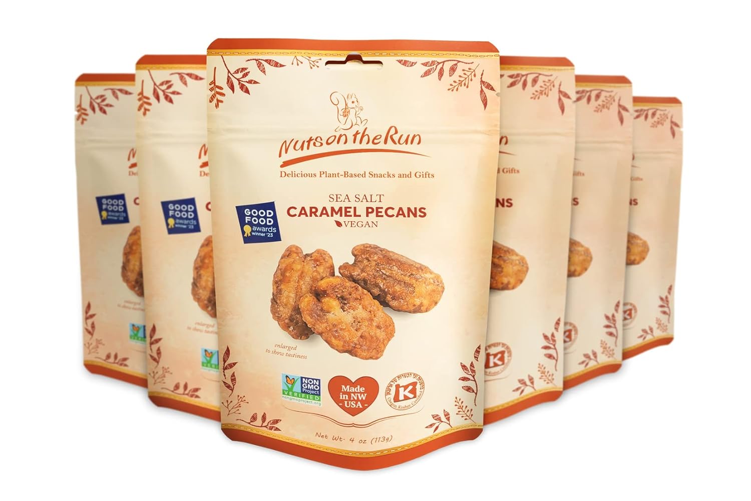 Sea Salt Caramel Pecans - Vegan, Gluten-free, Kosher Treats