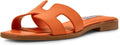 Steve Madden womens Hadyn Leather Flat Sandals - True-to-Size Fit
