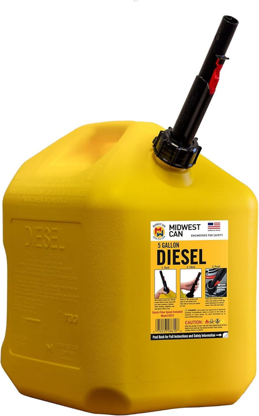 Midwest Can 8610 Diesel Can - Durable 5 Gallon Fuel Container