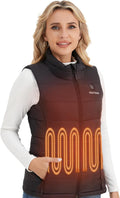 Heated Vest Women 3-Level Heated Jacket Black - Fast Warmth