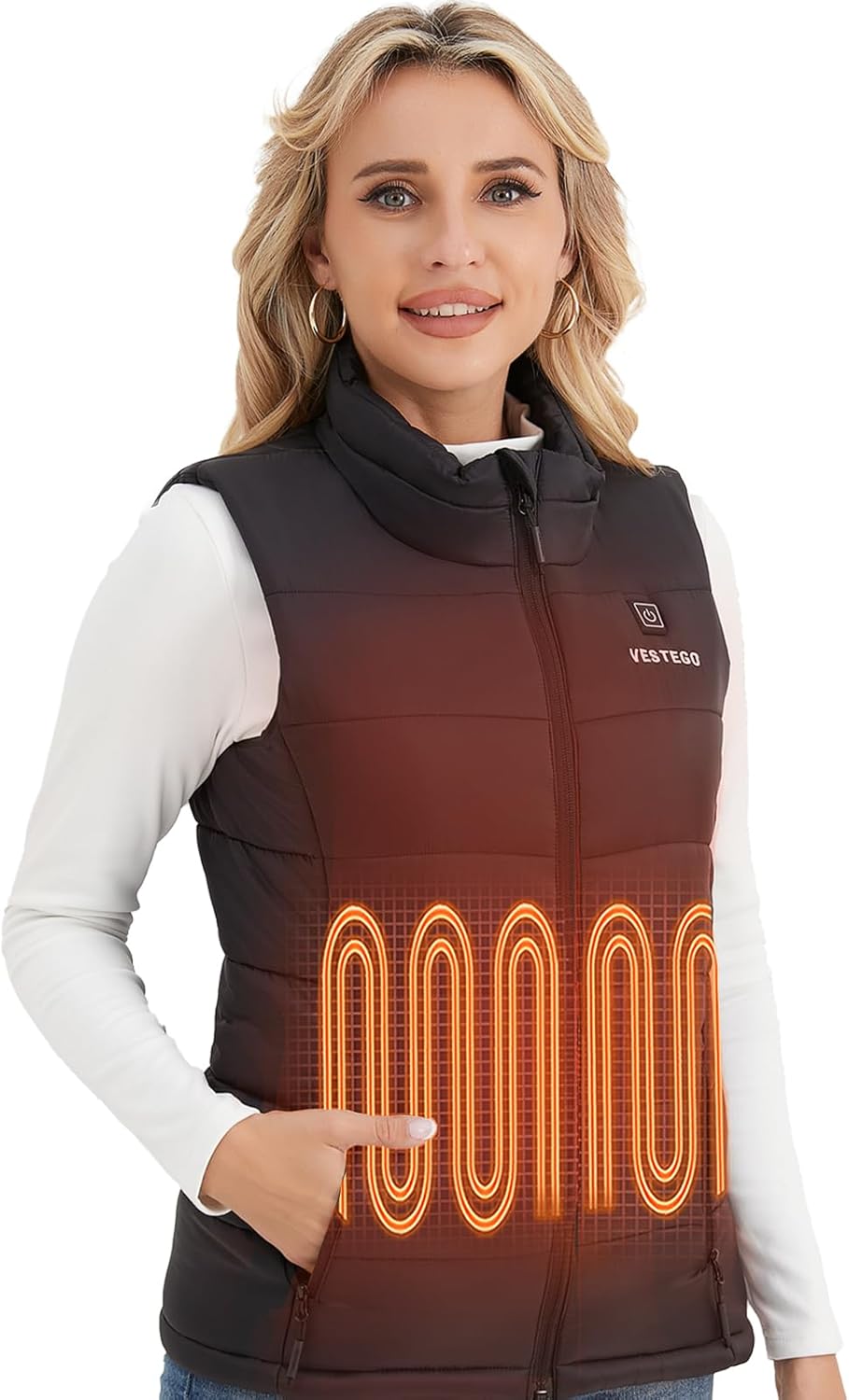 Heated Vest for Women with 3 Heating Levels and Battery Pack