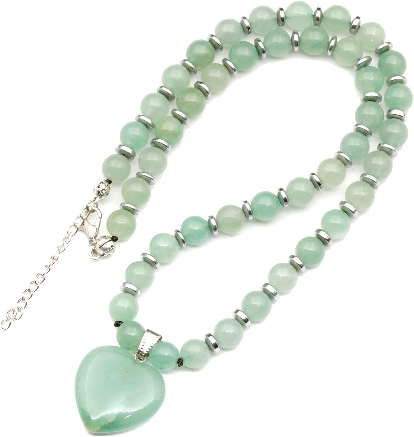 Natural Aventurine Heart Pendant Necklace for Unique Fashion