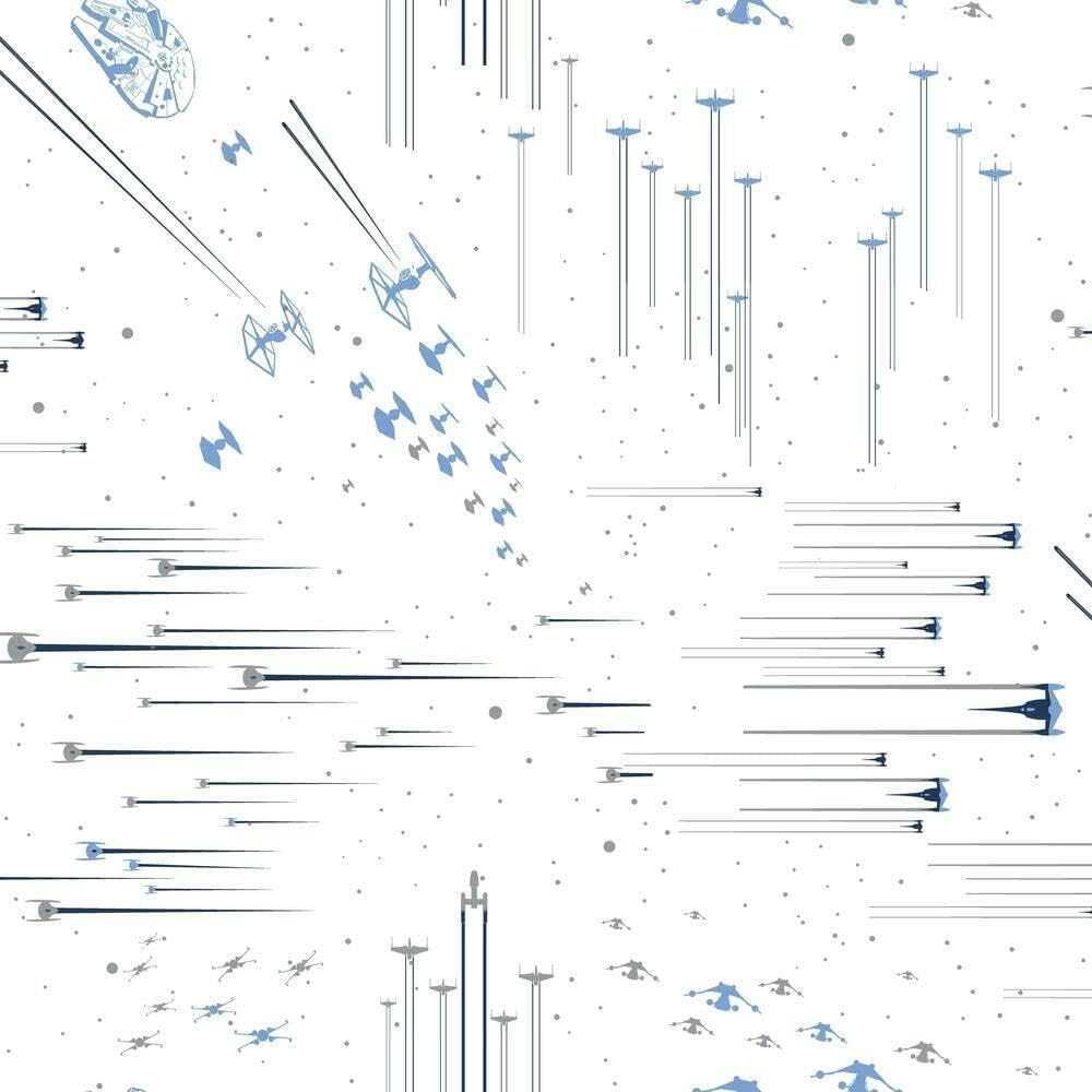 RoomMates Star Wars Galactic Battles Blue Peel & Stick Wallpaper