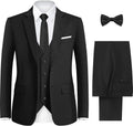 Men's 3-Piece Stretch Suit with Vest - Slim Fit, 3 Cuts