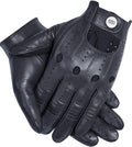 GSG Men Genuine Leather Driving Gloves Black - Breathable Grip