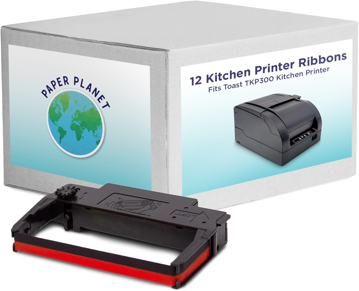 Red and Black Ink Printer Ribbons for Toast Kitchen Printers